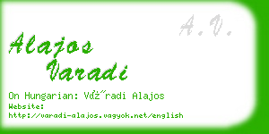 alajos varadi business card